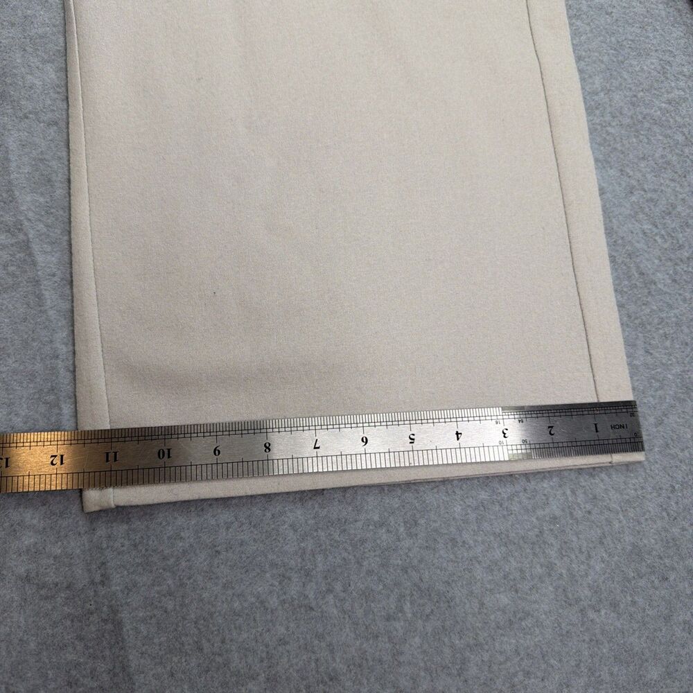 Eileen Fisher Wool Wide Leg Pants Large Ivory Elastic Waist Capsule Minimalist - Picture 7 of 16